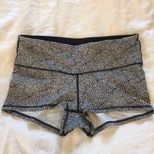 Lululemon Athletic black and white Biker Shorts